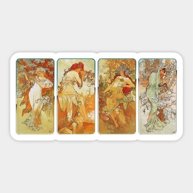 The Seasons (1896) Sticker by Doc Multiverse Designs